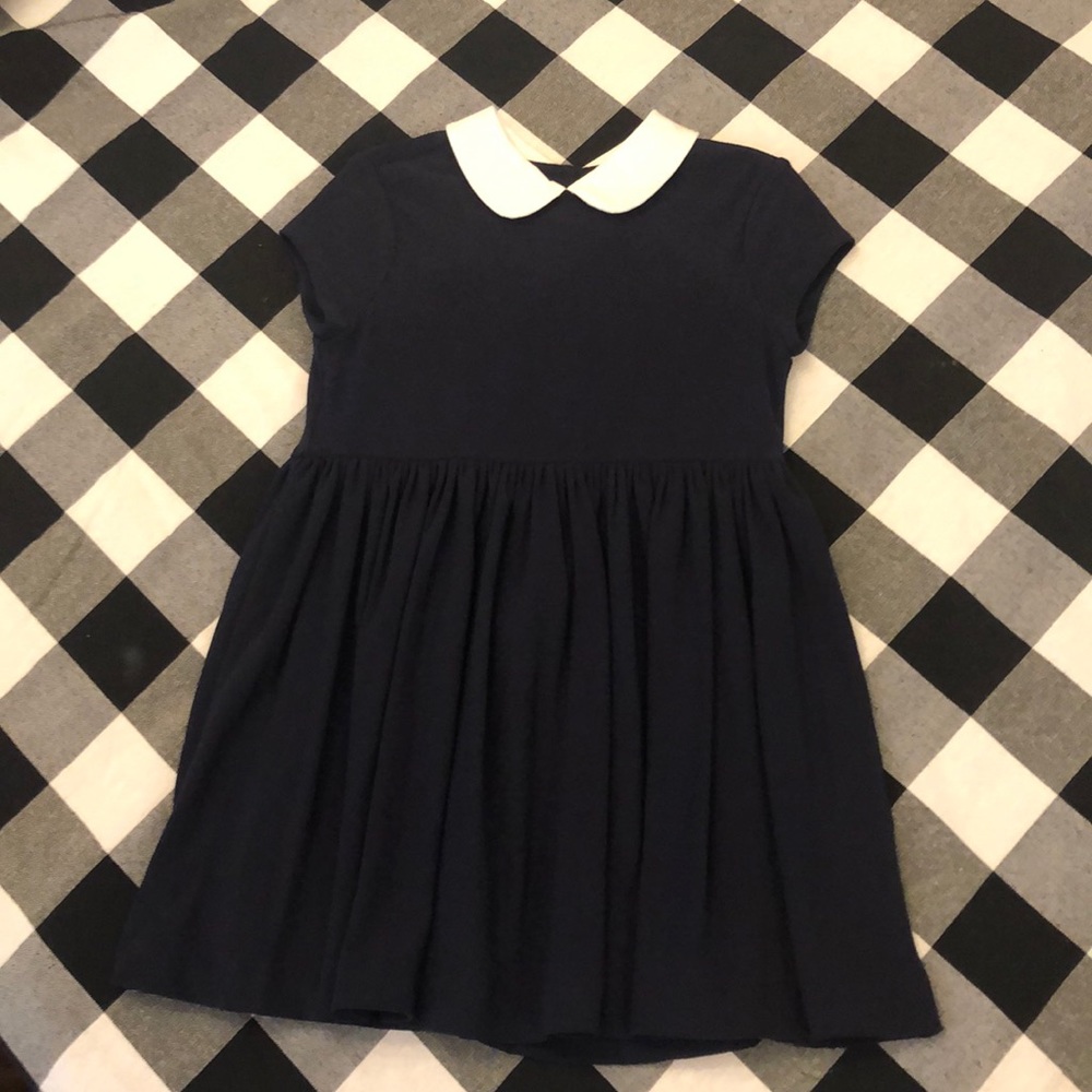 Navy blue Peter Pan collar dress
